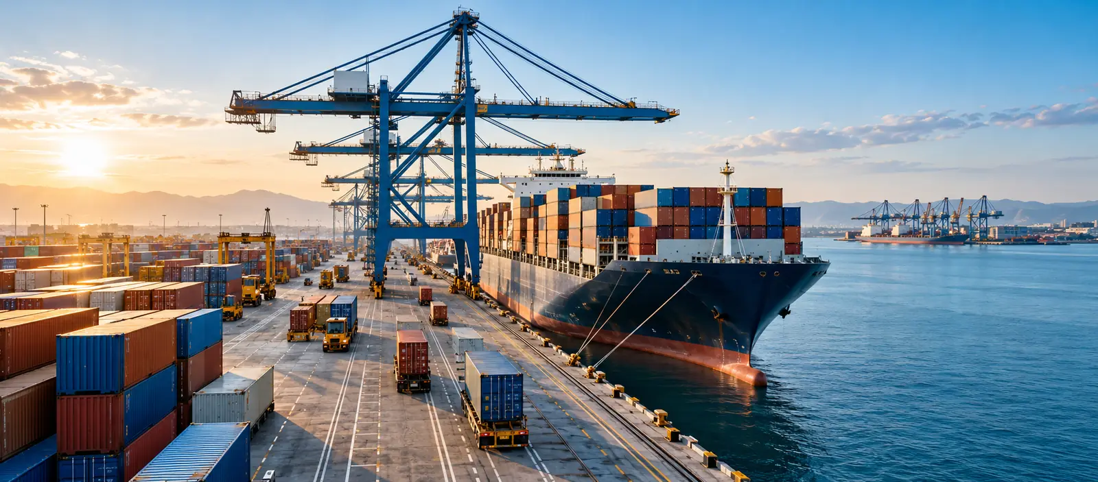 Ocean freight container ship and port operations for LCL and FCL consulting